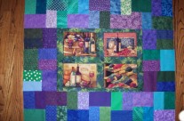 Linda’s 3-patch quilt top – vineyard fantasy