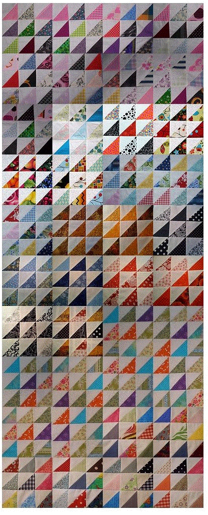 Scrappy Triangles Virtual Quilt