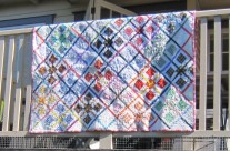 Finished quilt – hot cross 9 patch