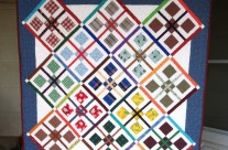 Baby quilt with the plaids….