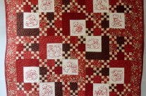 Another Redwork and Double 9-Patch Quilt