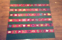 completed Red Stars quilt from 2013