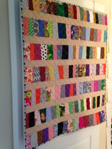 wonky strip quilt