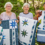 April 2015 Made Fabric Star Blocks into sibling quilts