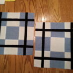 blue plaids June block