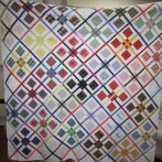 Hot cross 9-patch quilt #2